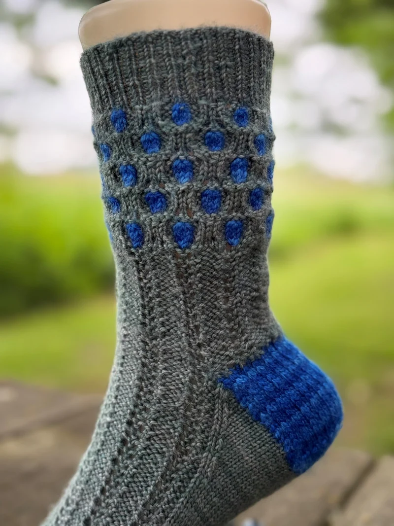 La Route Des Bleuets Socks - Knitting pattern and Optional kit