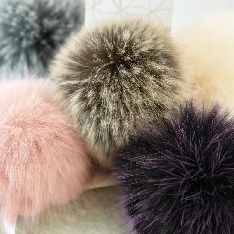 IkigaiFiber Faux Fur Pom Poms