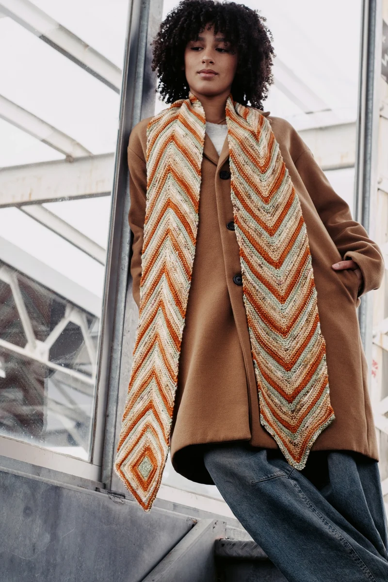 Extruded Scarf | Knitting pattern and Optional kit
