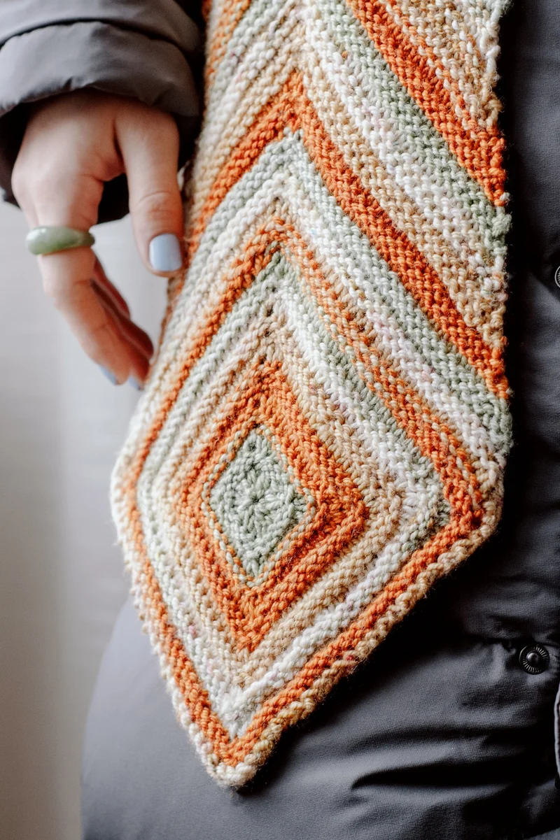 Extruded Scarf | Knitting pattern and Optional kit