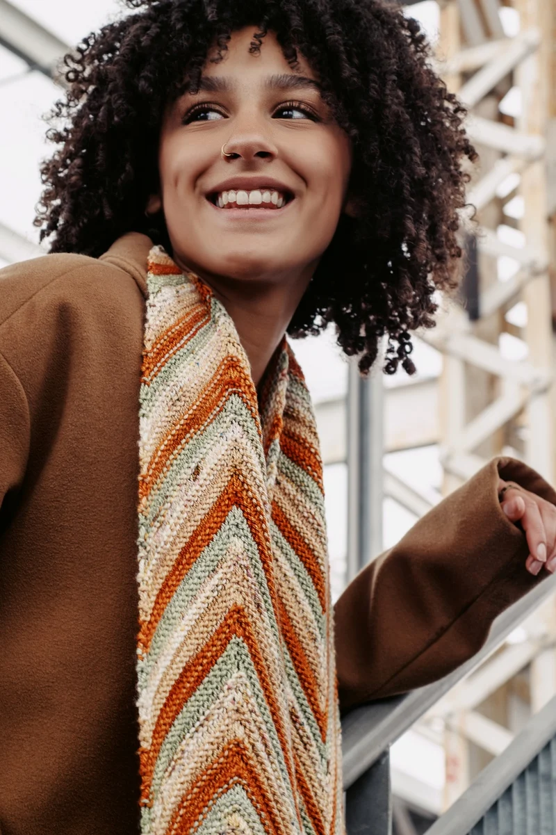 Extruded Scarf | Knitting pattern and Optional kit