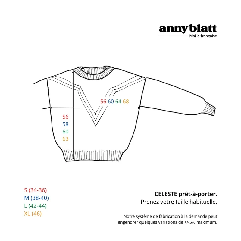 Pull Celeste. 3 coloris.