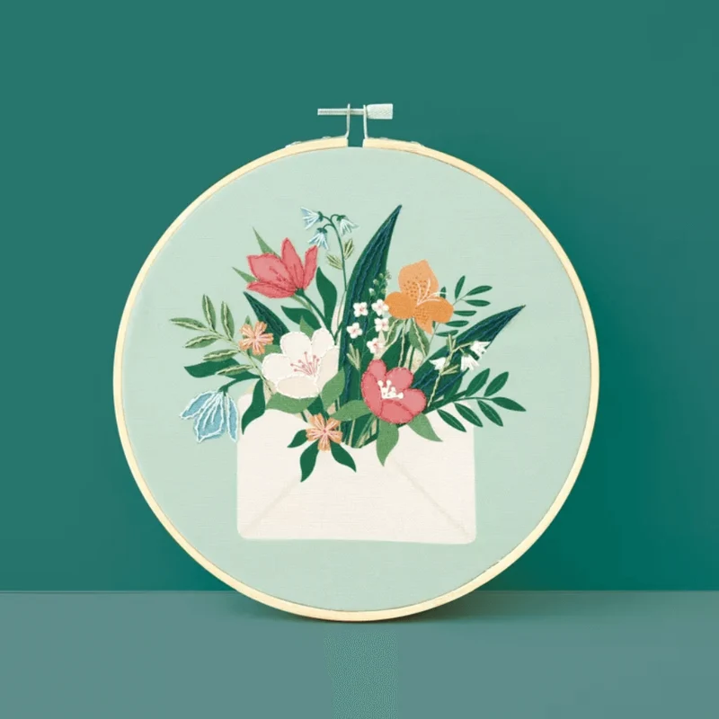 Kit broderie bouquet ø20cm
