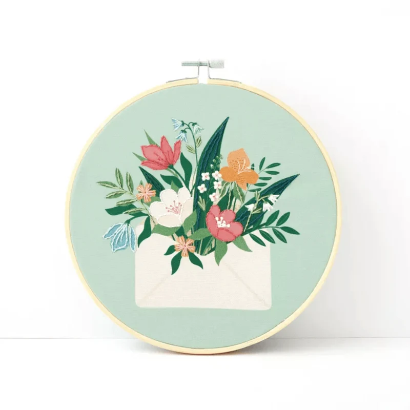 Kit broderie bouquet ø20cm