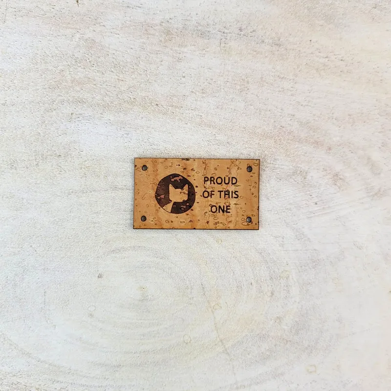 Sew-on Cork labels - Biscotte with Sentence