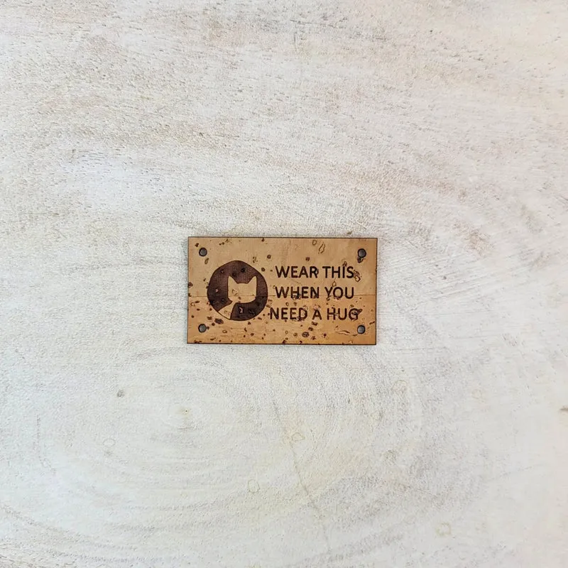 Sew-on Cork labels - Biscotte with Sentence