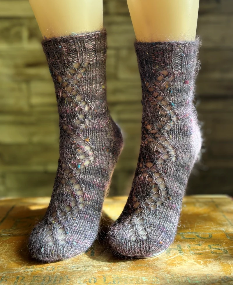 Cozy Lace Socks | Knitting pattern and Optional kit