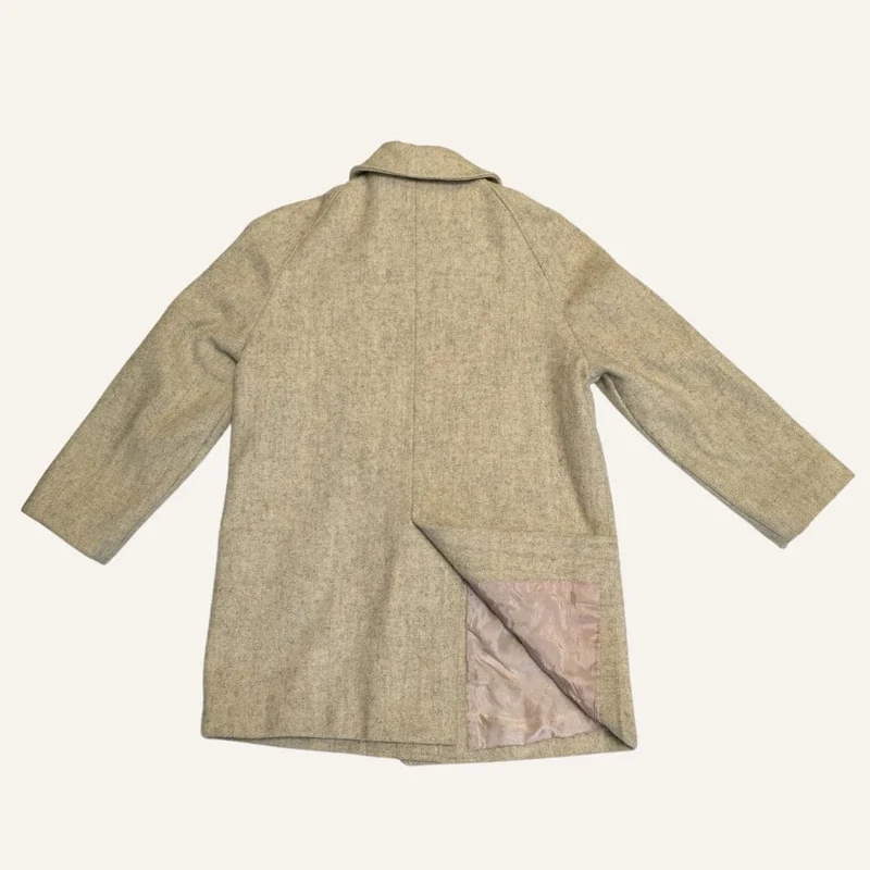 Manteau écru chiné - femme - seconde main