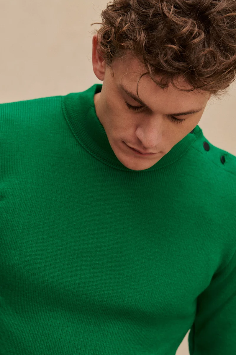 Pull marin vert pour homme
