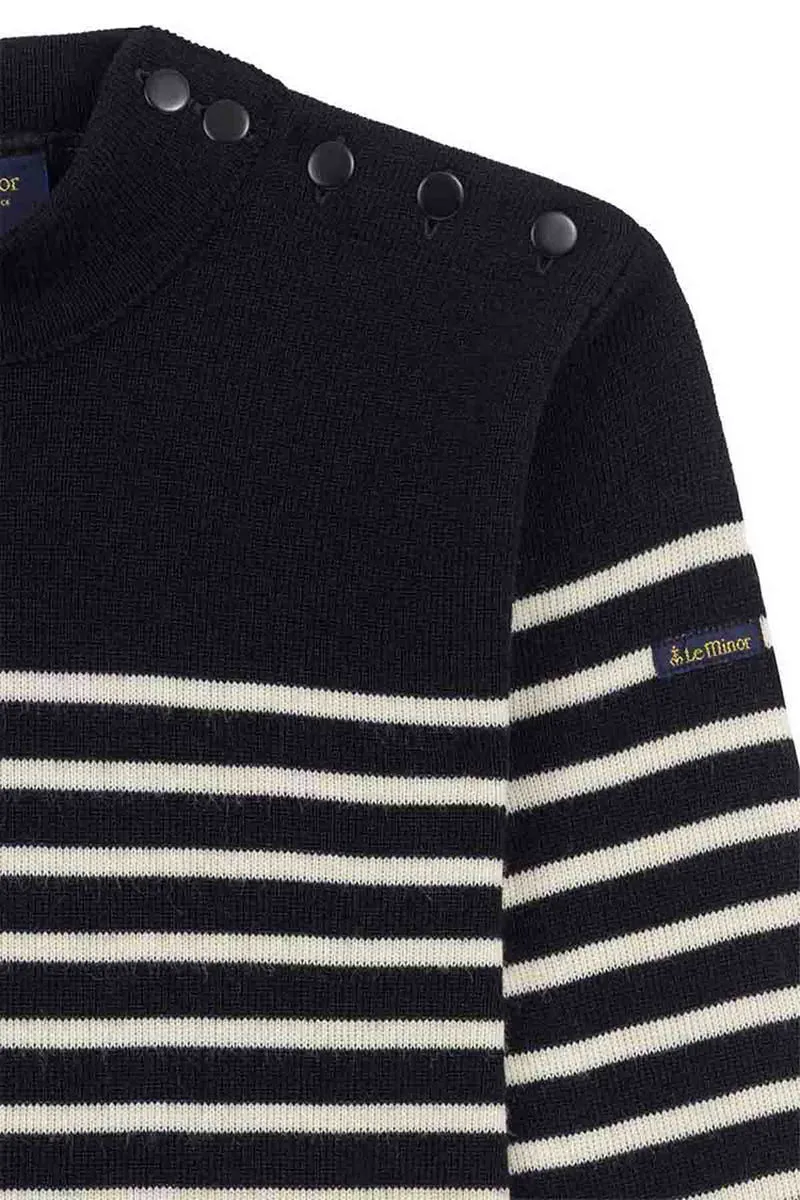 Pull marinière bleu marine pour femme
