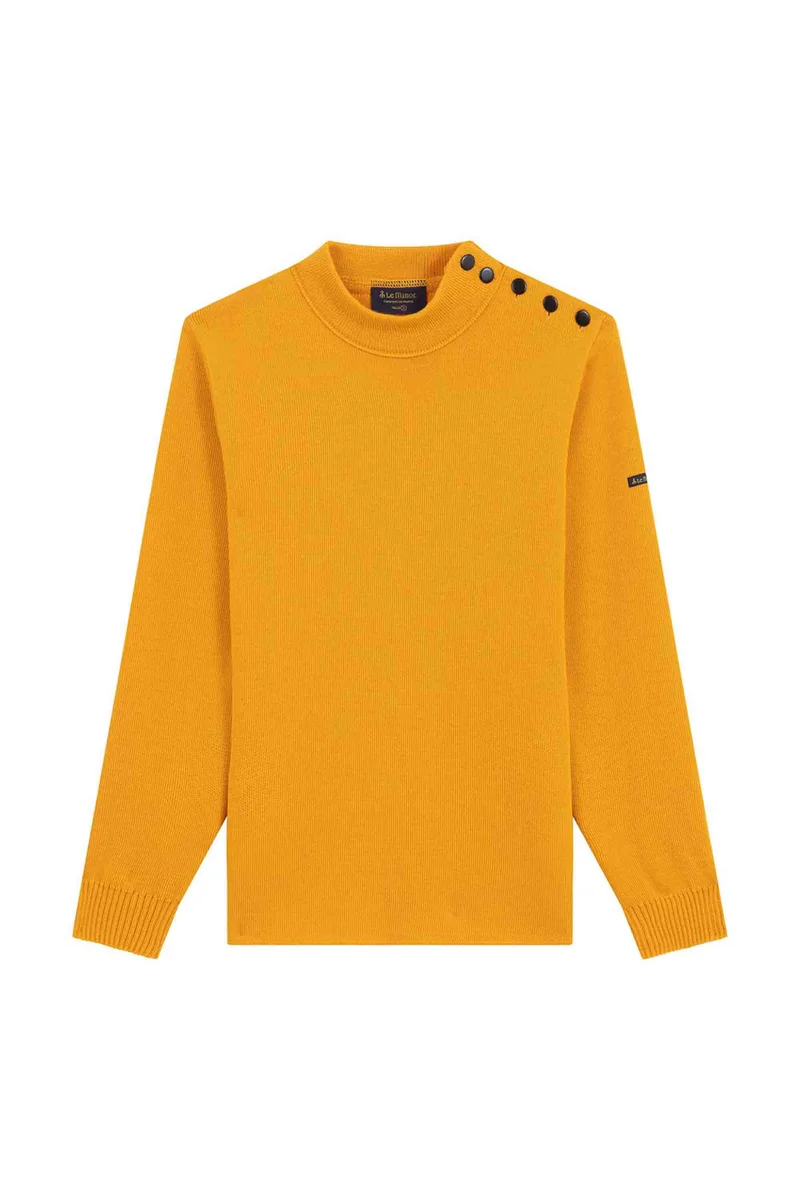 Pull marin jaune pour homme