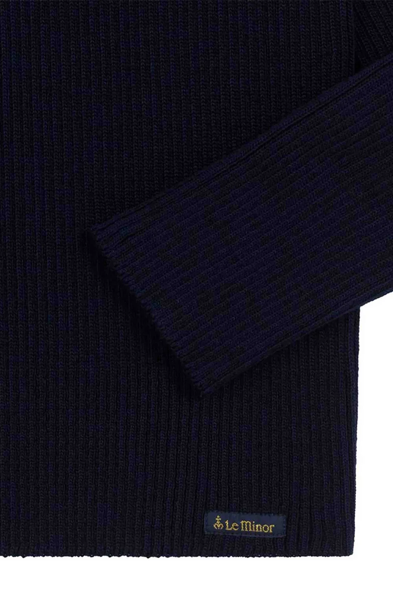 Pull bleu marine d'inspiration militaire pour femme