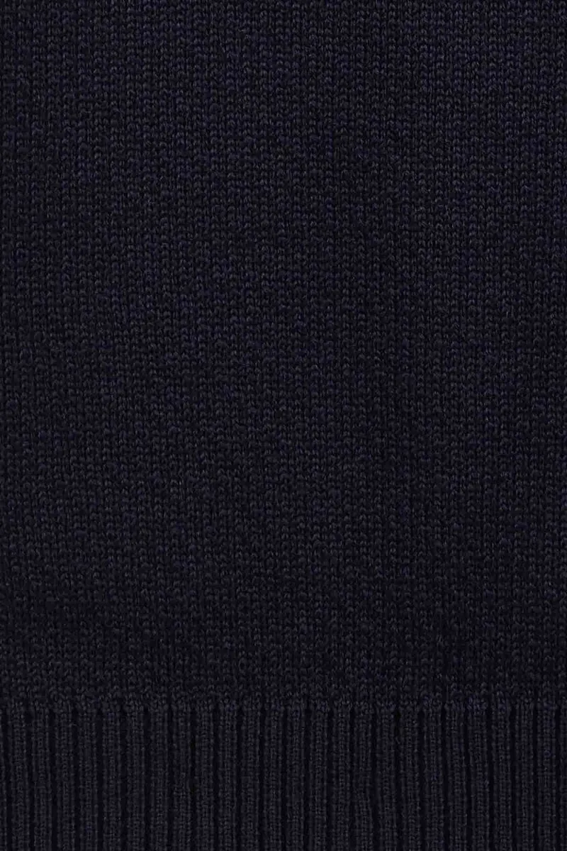 Pull col rond Norvégien bleu marine pour femme