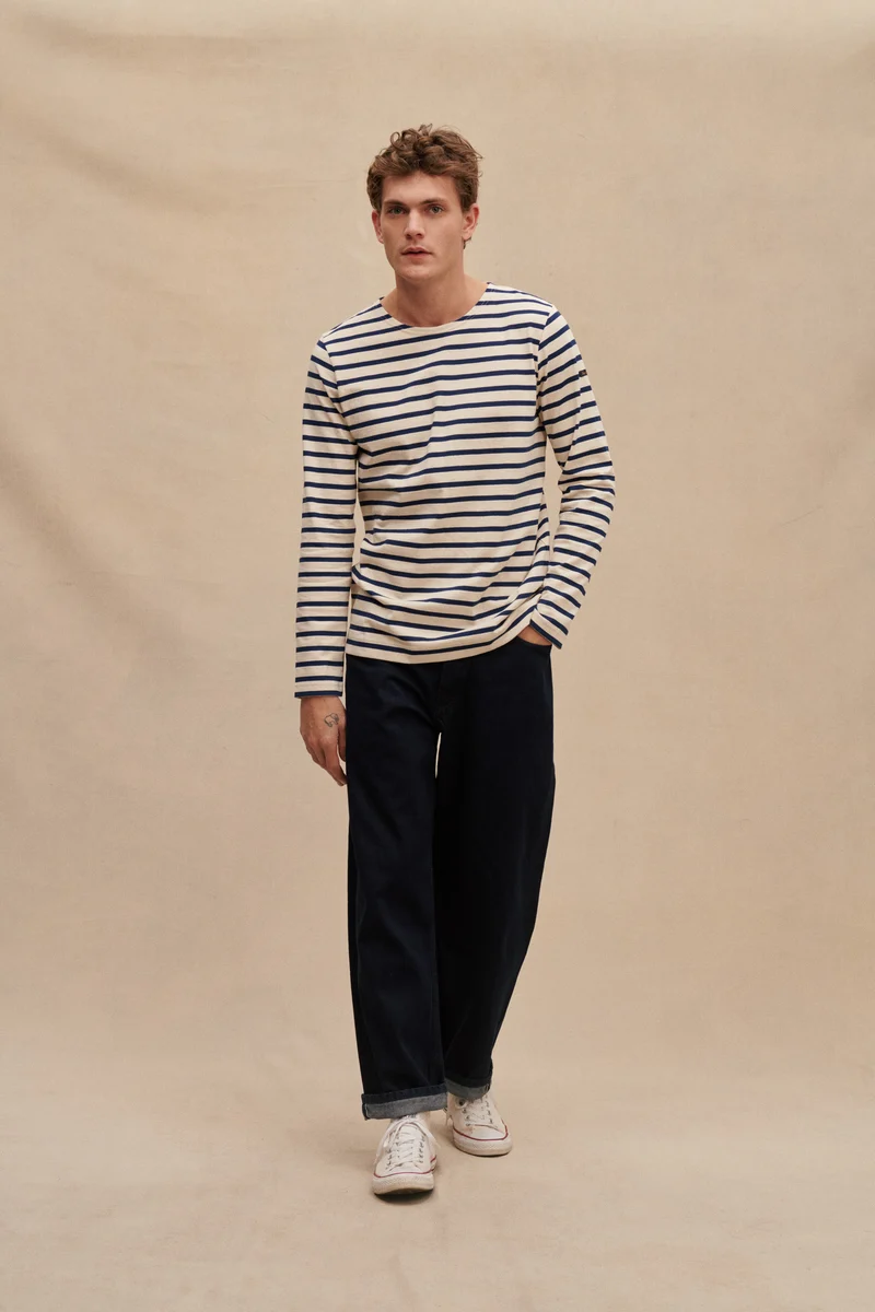 Marinière écru et marine pour homme