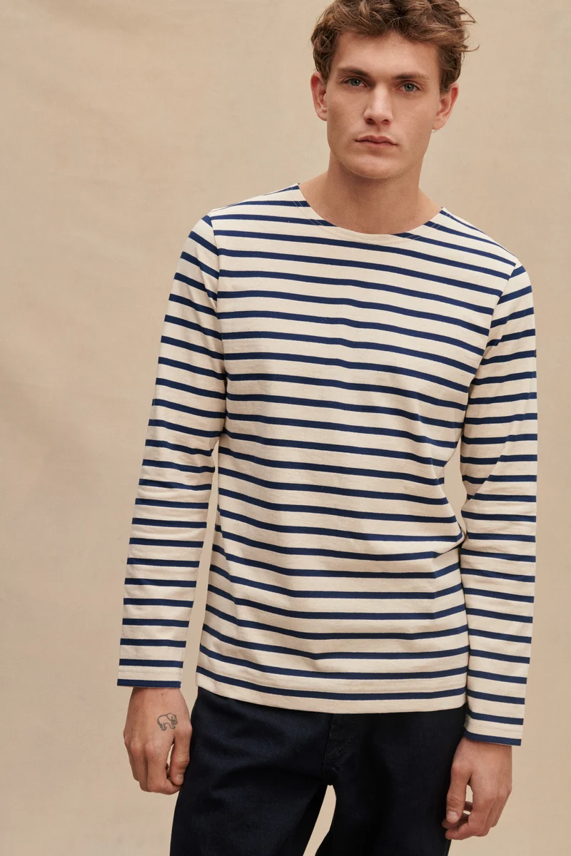Marinière écru et marine pour homme