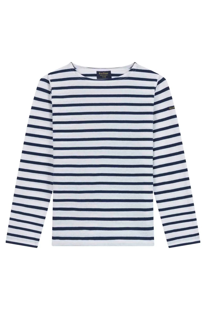 Marinière classique blanche et marine pour femme