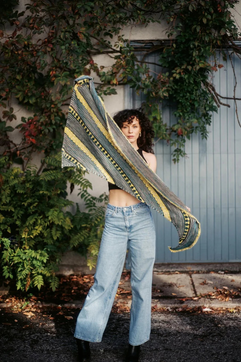 Polar Express Shawl | Knitting pattern and Optional kits