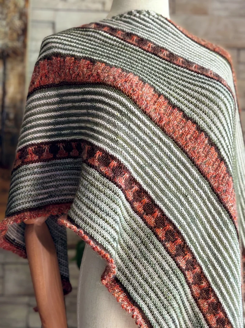 Polar Express Shawl | Knitting pattern and Optional kits