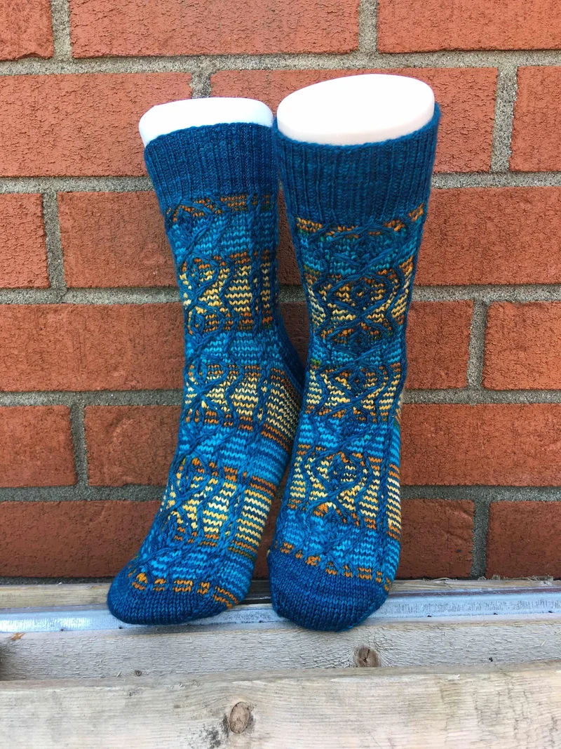 Taos Tributary Socks - Knitting Pattern and Optional Kits