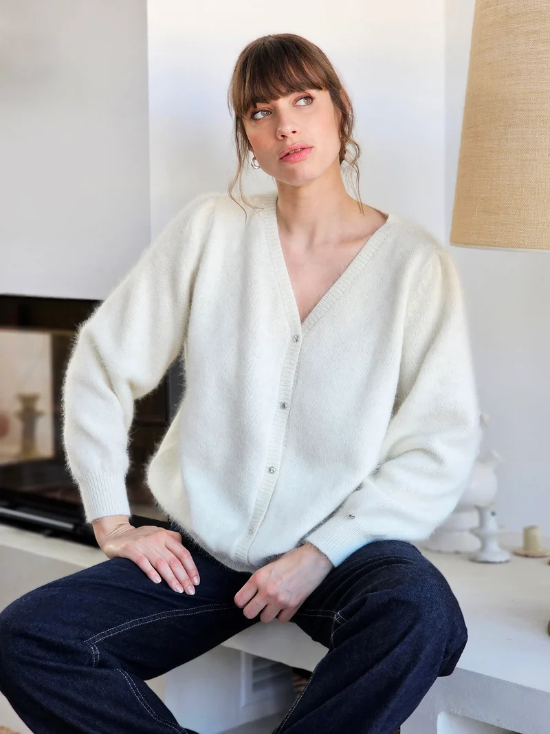Gilet Anika en Angora à tricoter
