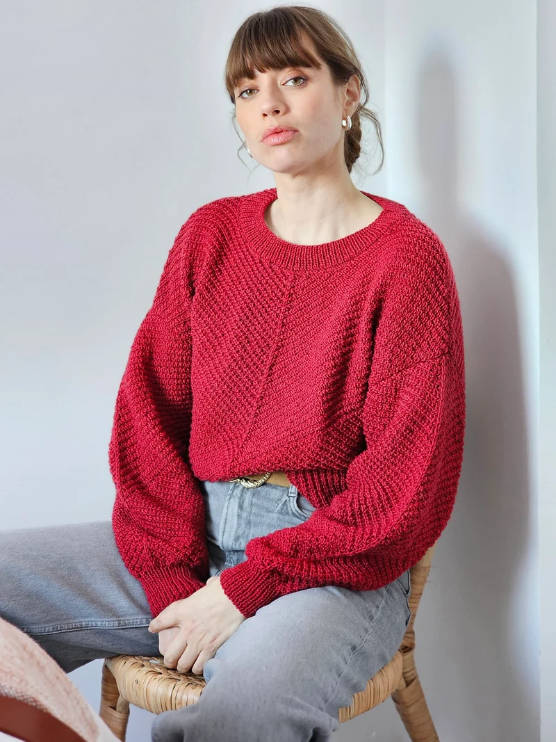 Pull Babette à tricoter.
