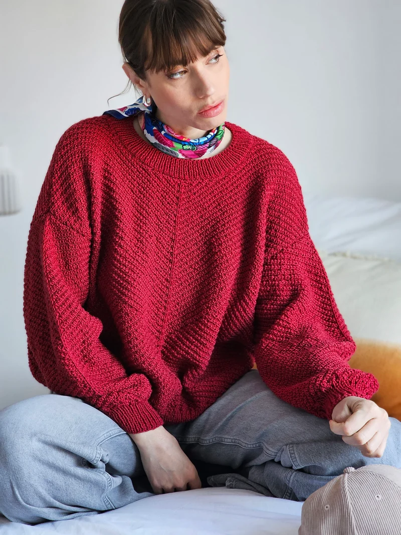 Pull Babette à tricoter.