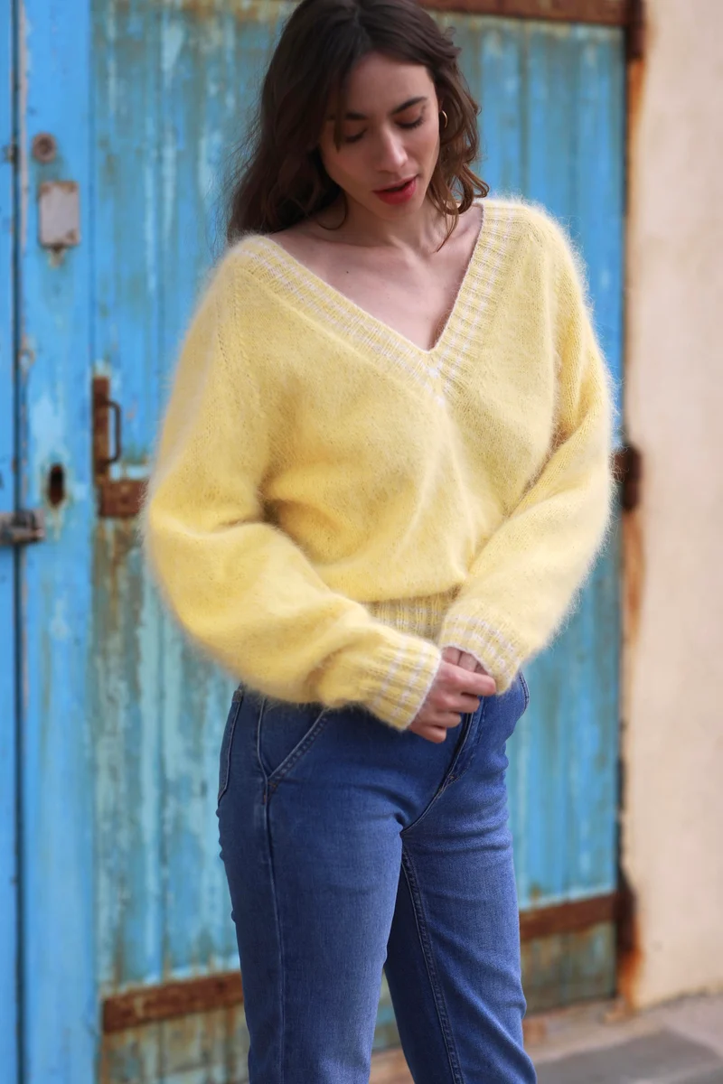Pull Vanessa à tricoter.
