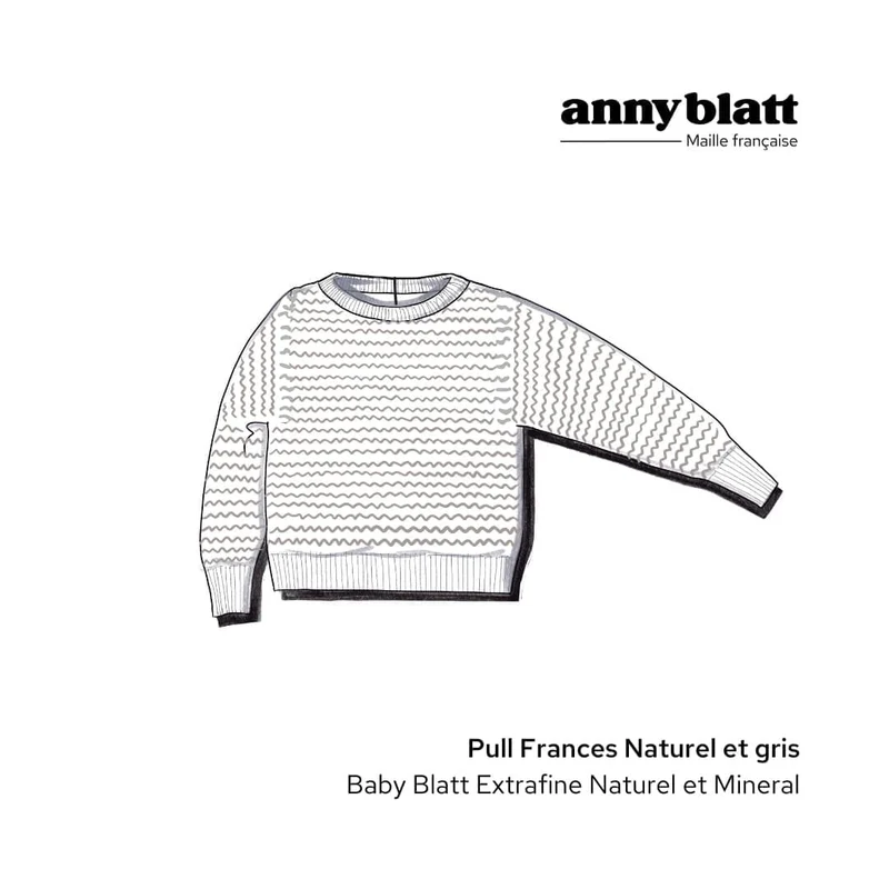 Pull Frances bébé à tricoter.