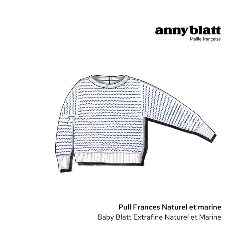 Pull Frances bébé à tricoter.