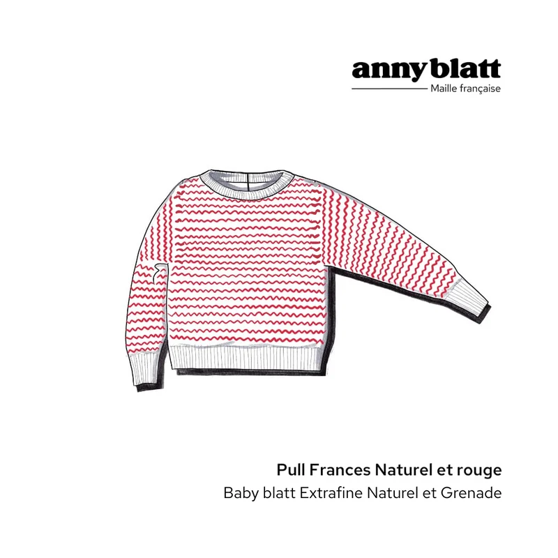 Pull Frances bébé à tricoter.