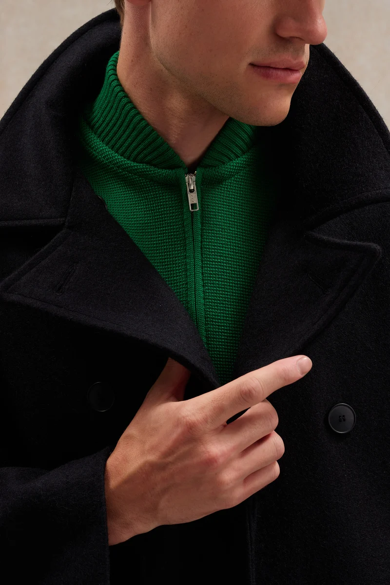 Gilet zippé vert Milano pour homme