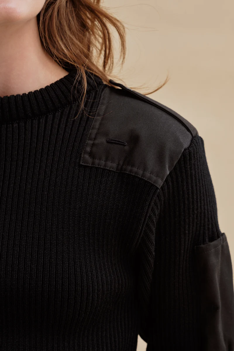 Pull Officier noir pour femme