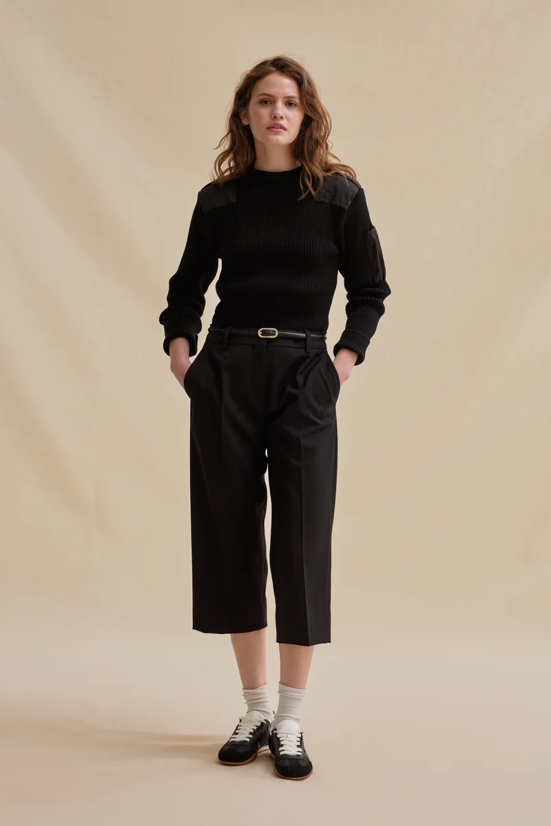 Pull Officier noir pour femme
