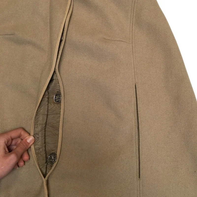 Cape évasée en laine beige pour femme - Seconde main