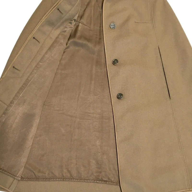 Cape évasée en laine beige pour femme - Seconde main