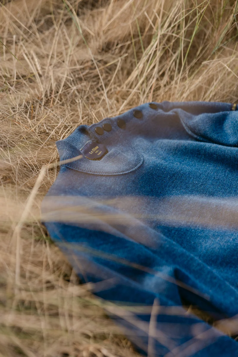 Pull marin bleu denim pour homme