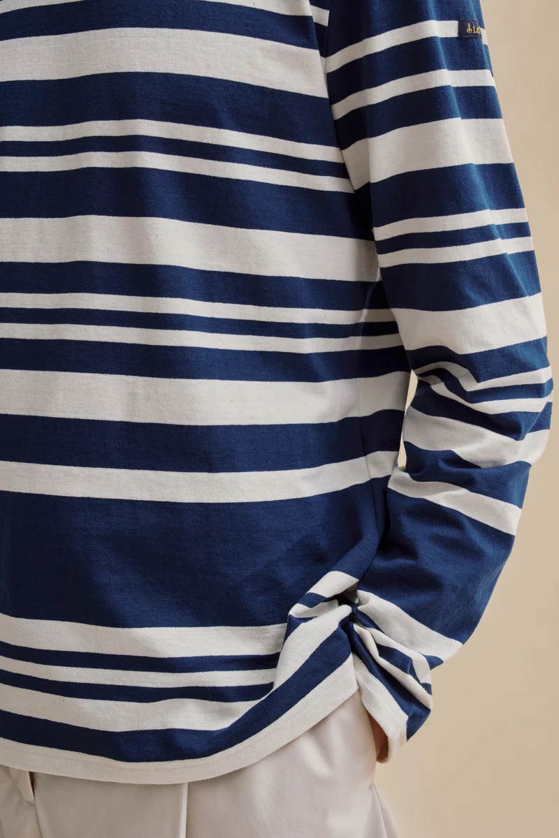 Marinière Pablo bleu marine et écru pour homme