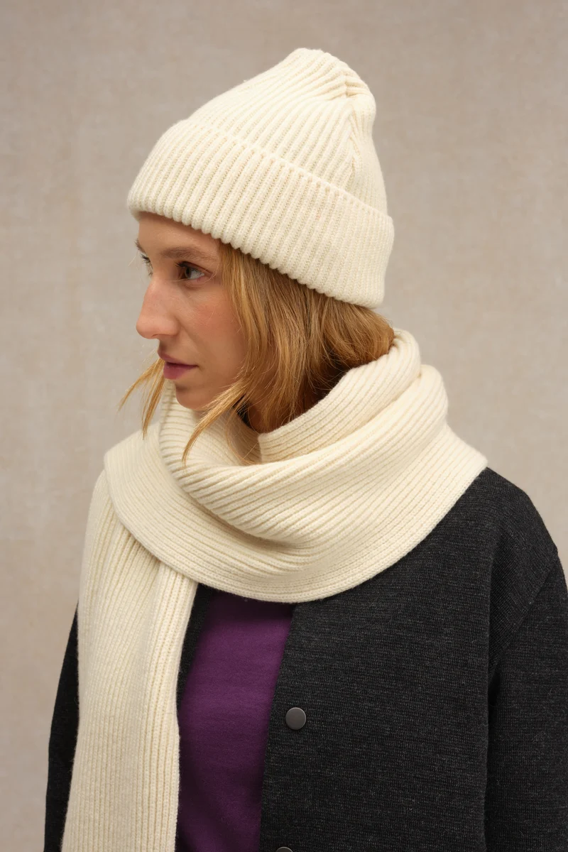 Bonnet extra doux mixte écru