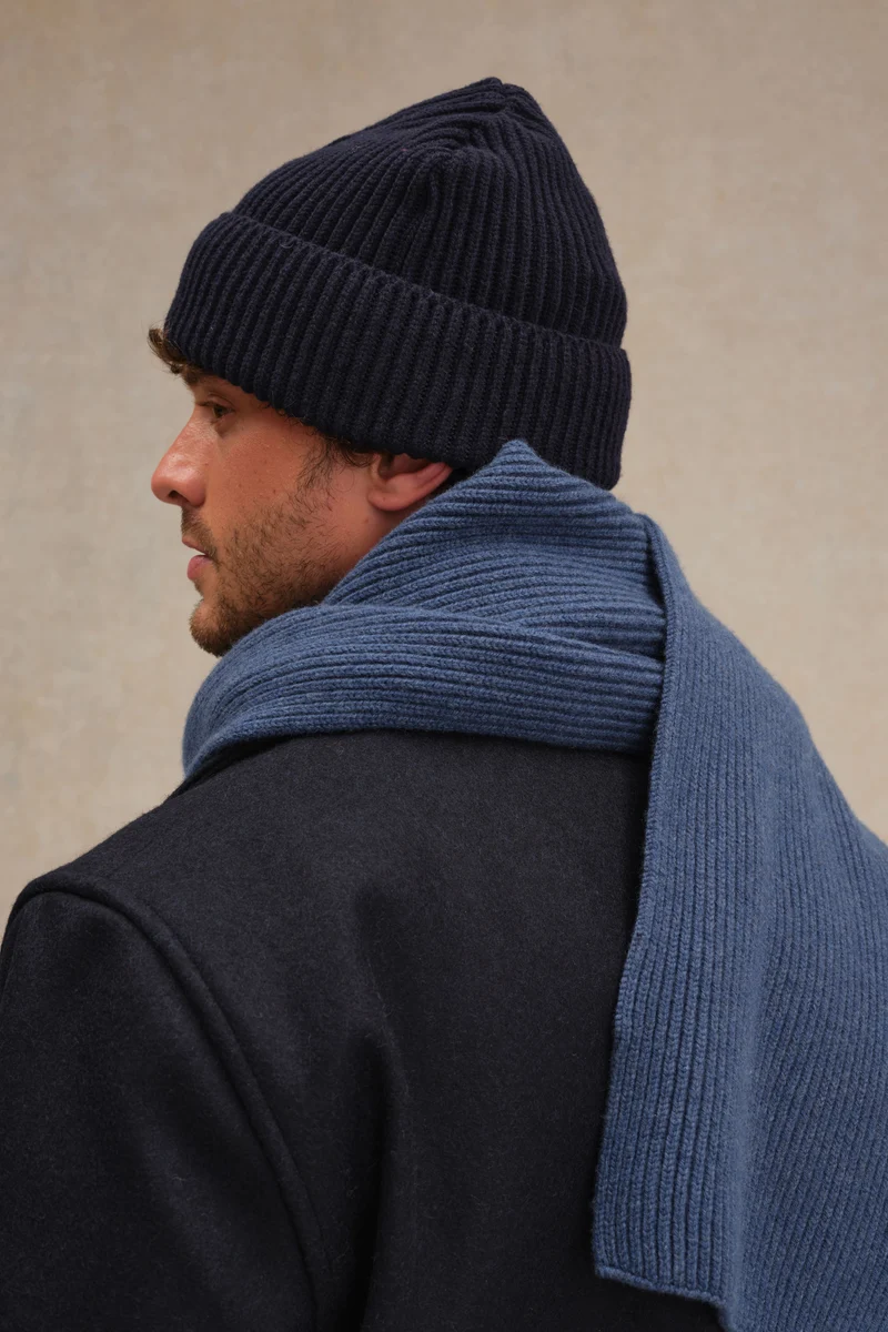 Bonnet extra doux mixte bleu marine
