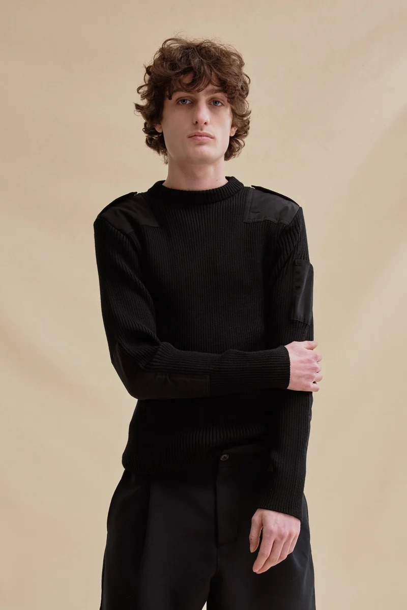 Pull Officier noir pour homme
