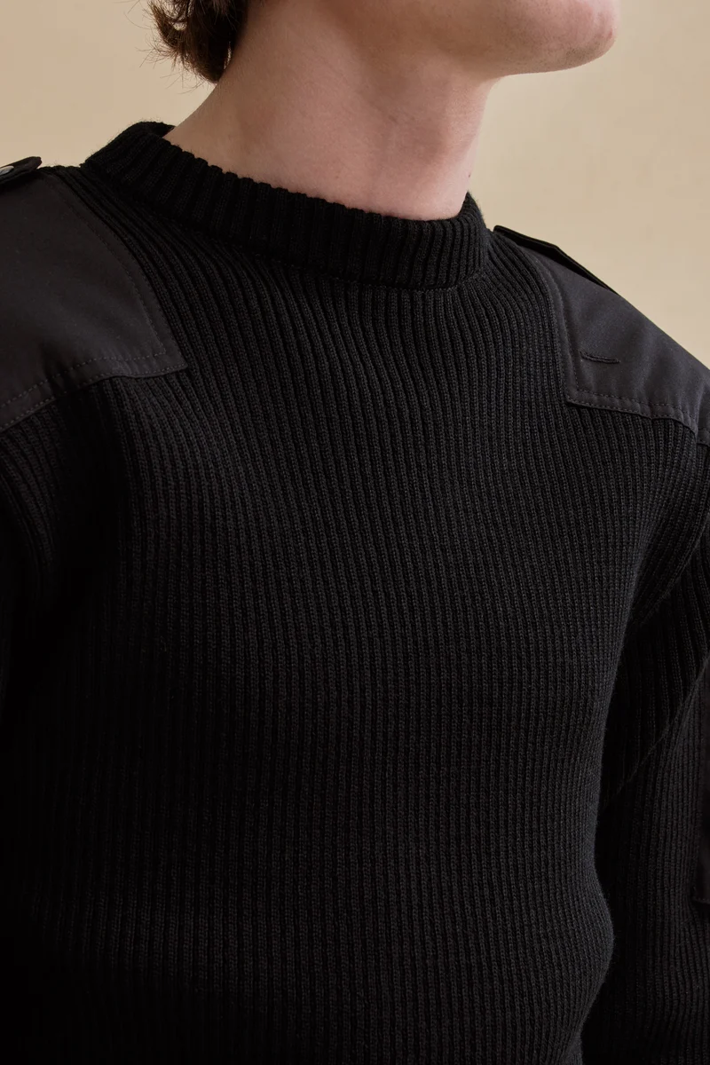 Pull Officier noir pour homme