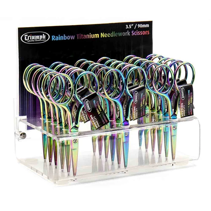 Rainbow Titanium Embroidery Scissors - 3.5 in