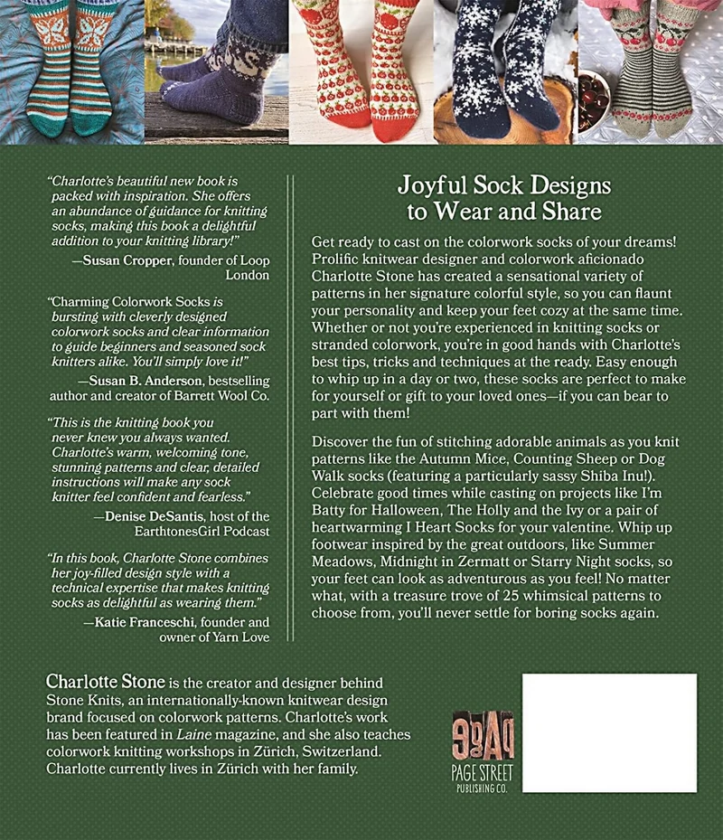 Charming Colorwork Socks: 25 Delightful Knitting Patterns for Colorful, Comfy Footwear by Charlotte Stone