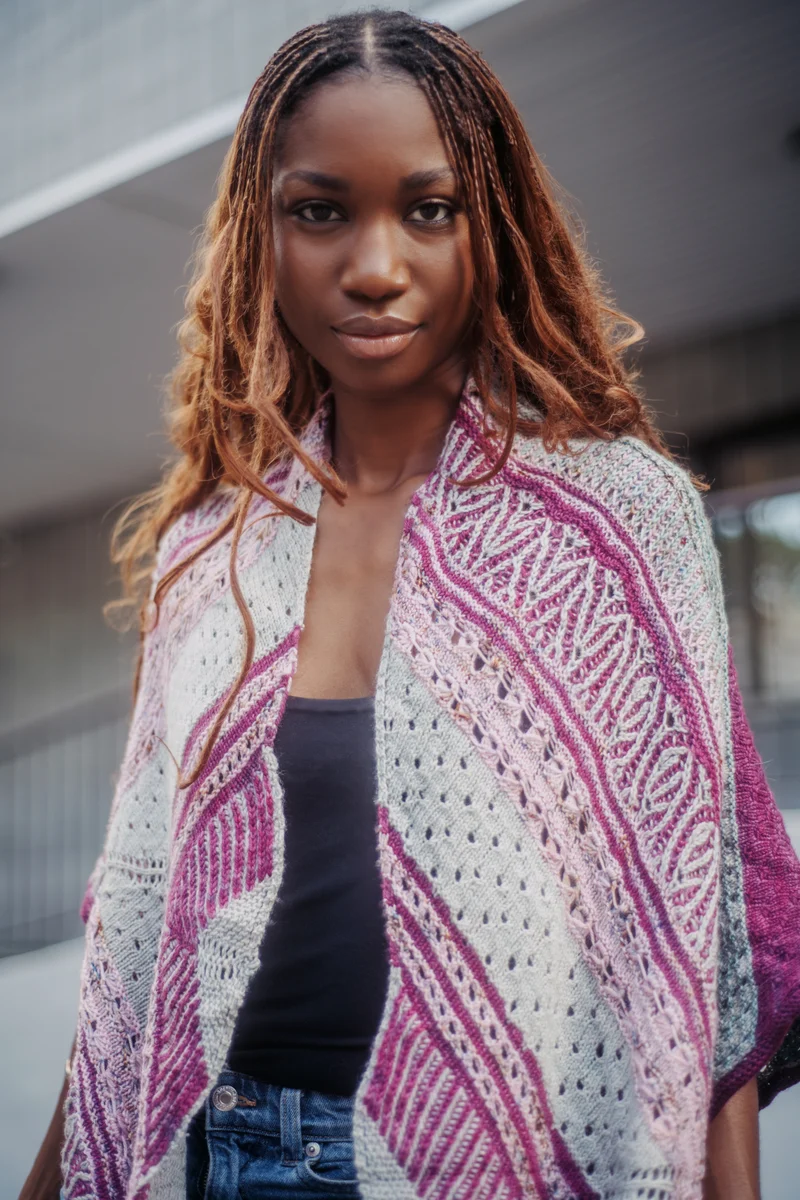 Triptyque Shawl | Knitting pattern and Optional kits