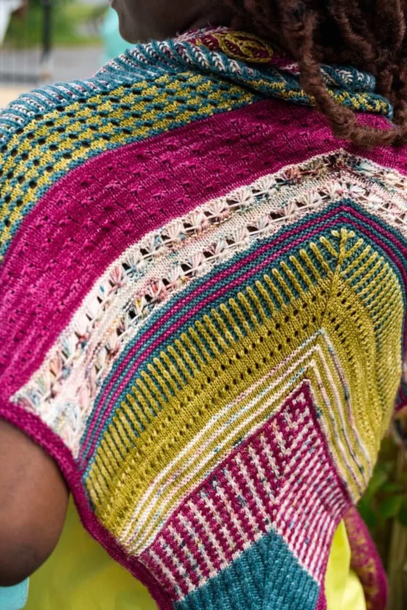 Triptyque Shawl | Knitting pattern and Optional kits