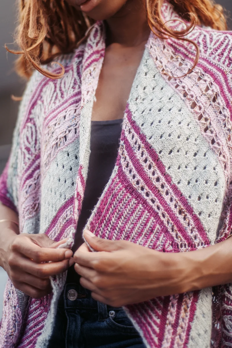 Triptyque Shawl | Knitting pattern and Optional kits