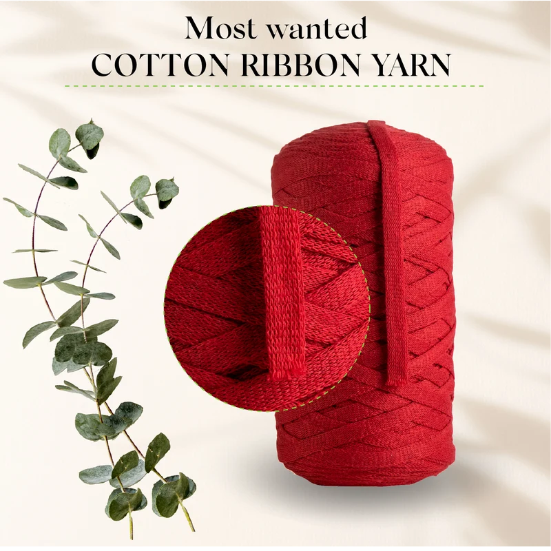 Red Cotton Ribbon 10mm 150m