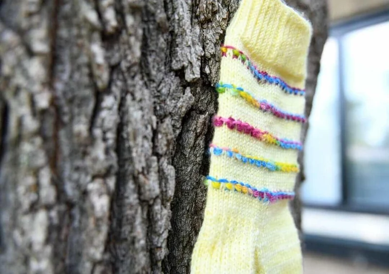 Mini Bobble Sock free sock pattern