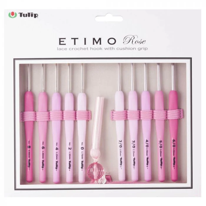 tulip etimo ensemble de crochets en dentelle rose 0.9-3.5 mm