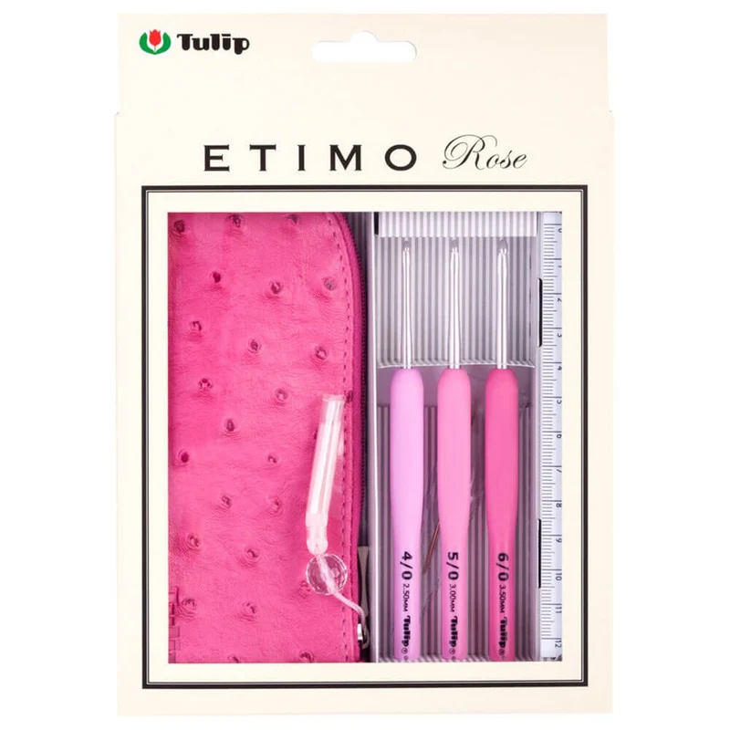 tulip ensemble de crochets etimo rose